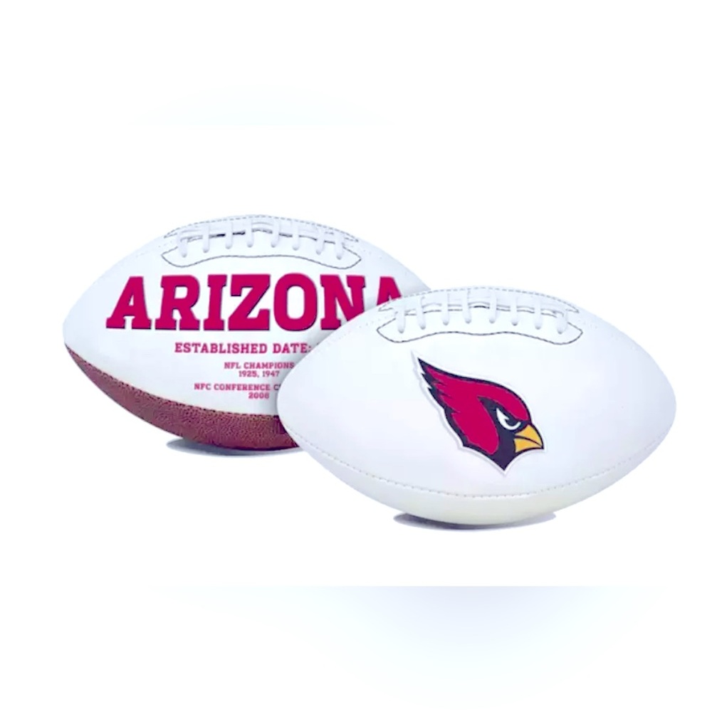 Arizona Cardinals Full Size Official Autograph Signature Series White Football